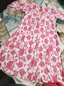 Pink Floral Kurta Set