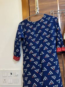 Avaasa Blue Printed Kurta