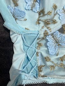 Dreamy Blue Butterfly Corset Top