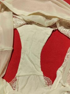 Cream Lace High-Waisted Briefs – Size 20