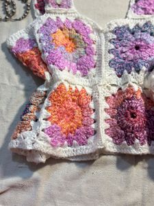 Boho Crochet Granny Square Top