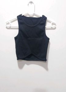 Black Crop Tank Top