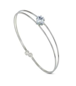 dual adjustable Diamond Bangle Bracelet