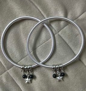 Stylish Silver Anklets with Star Charm