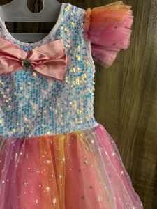 Sparkling Rainbow Party Dress for Girls