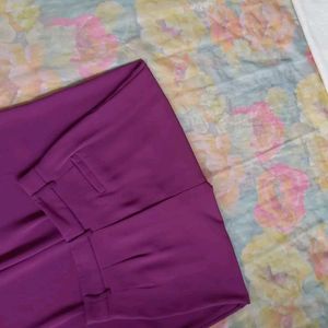 Purple Wide Leg Palazzo Pants