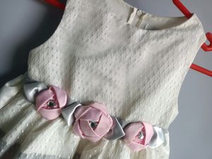 White And Baby Pink Colour's Frock