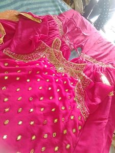 Beautiful Grara Suit With Heavy Neck Design