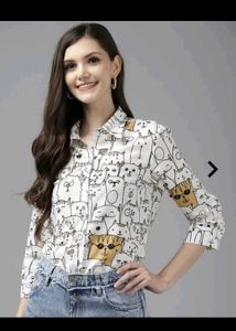 Cute Cat Print Lounge Shirt