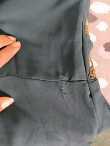 Embellished Teal Anarkali Suit Set