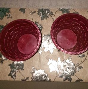 New  Pair of Plastic Flower Pots( 8 inch)No Coins