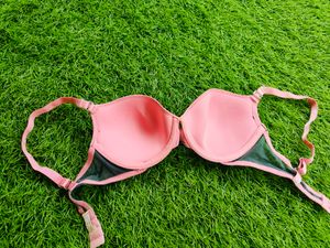 Mauve Color Bra With 🩶 grey Lace