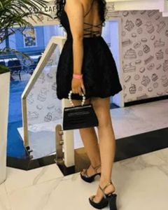 Savana Black Backless Dress