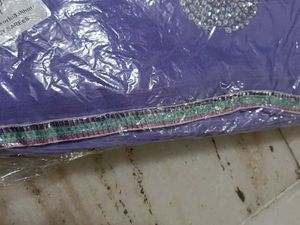 Elegant Lavender Embroidered Saree