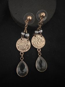 Vintage reversibile Coin Drop Earrings