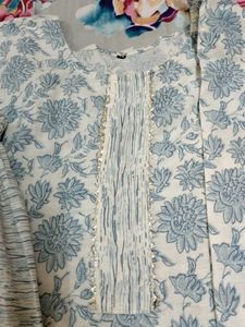 Floral Print Cotton Kurta