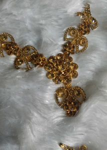 Stunning Gold Necklace with Stones set of 2