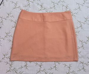 Peach Mini Skirt with Zipper