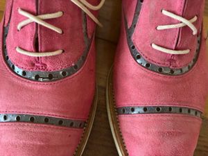 Emporio Armani Pink Suede Oxfords