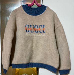 Cozy Knit Sweater with "GUGCI" Logo
