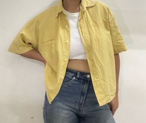 💛Yellow Button-Up Top