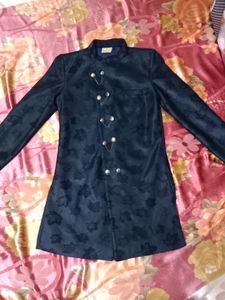 Elegant Navy Blue Nehru Jacket