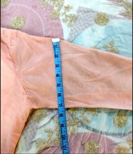 Peach Kurta Set With Gharara