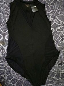 Sleek Black Shein Bodysuit