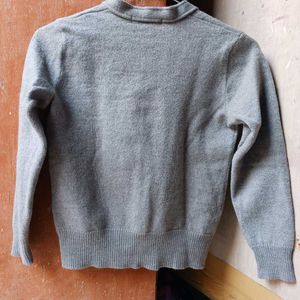 Classic Grey Argyle Cardigan