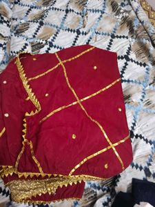 Elegant Maroon Kurta Set with Dupatta &amp; Potli Bag