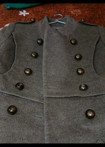 Wool Blend Military Coat