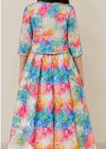 Colorful Floral Maxi Dress for Girls