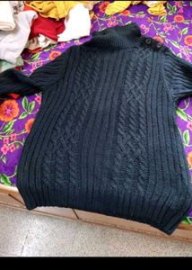 Classic Navy Cable Knit Sweater