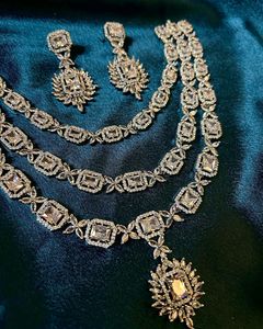 ✨🤍Fixed Price American Diamond Jewellery Set✨