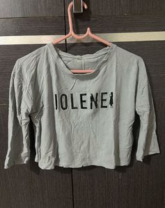 Grey Crop Top | Soft &amp; Comfortable | Size M