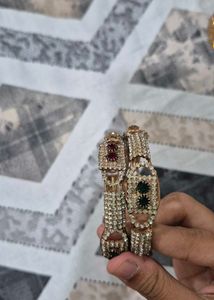 Stunning CZ Studded Bangles