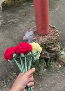 Handmade Crochet Rose Bouquet