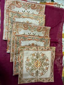 Elegant Embroidered Cushion Cover Set (5 pcs)