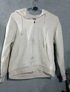 Cream Zip-Up Hoodie