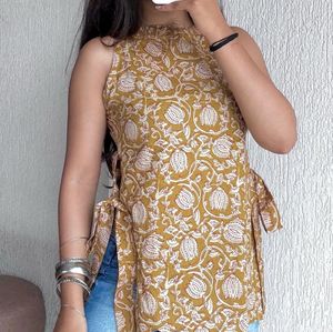 halter neck short kurti
