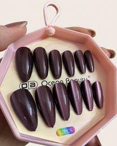 ✩ Plum Cat-Eye Press Ons ✩