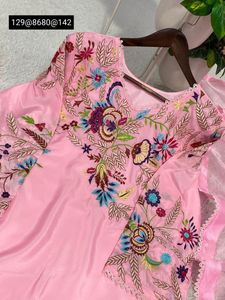 Pink Embroidered Farshi Salwar Suit Set