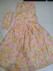 Floral Print Lehenga Choli Set