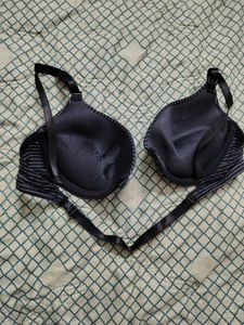 Chic Striped Front Open Backless Bra