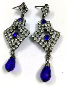Eyer rings metal Jarkan stone large size Fancy