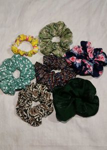 Set of 20 Floral Scrunchies