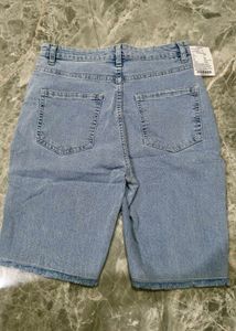 Light Wash Denim Bermuda Shorts