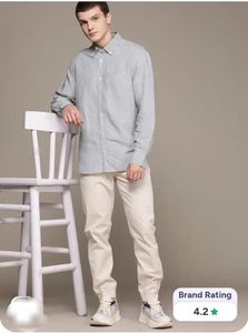 MANGO MAN Men's Striped Shirt