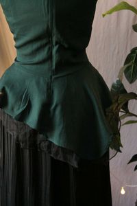 Elegant Green Peplum Top