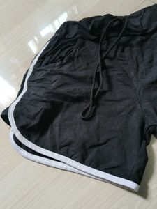 Black Dolphin Shorts with White Trim